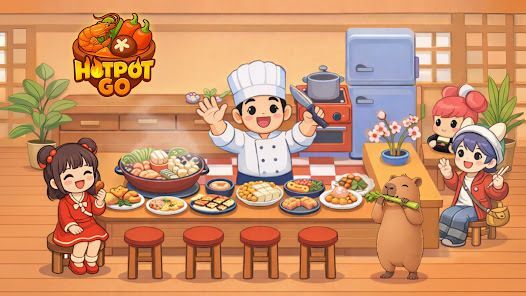 Hotpot Go: リラックスできる食べ物の分類ゲームの画像