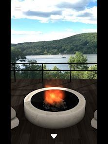 脱出ゲーム The Lake View 青い湖畔と緑の山峰の画像