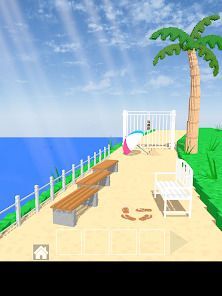 脱出ゲーム　道とベンチの画像