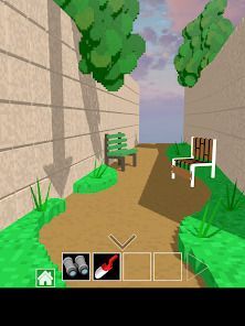 脱出ゲーム　道とベンチの画像