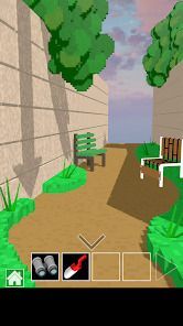 脱出ゲーム　道とベンチの画像