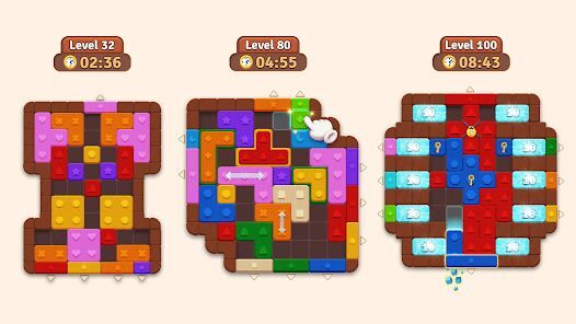 Wood Block Jam: ブロック移動の画像