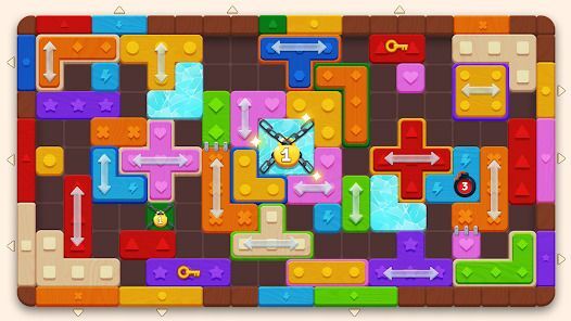 Wood Block Jam: ブロック移動の画像