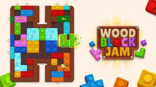 Wood Block Jam: ブロック移動の画像
