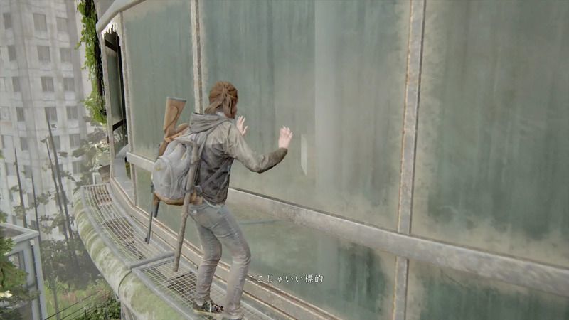 建物の外周を伝う