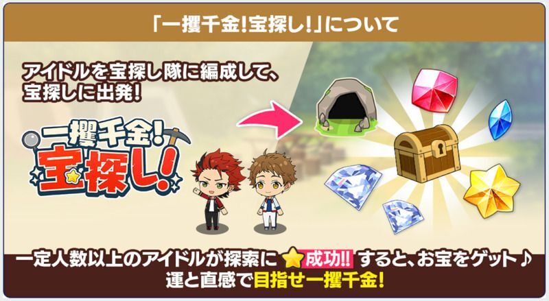 あんスタmusic 一攫千金 宝探し の宝探し隊の編成方法と宝探しチケットの集め方 あんスタmusic攻略wiki Gamerch