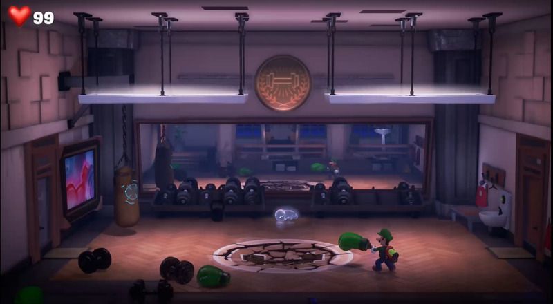 サンドバックにグローブを当てる