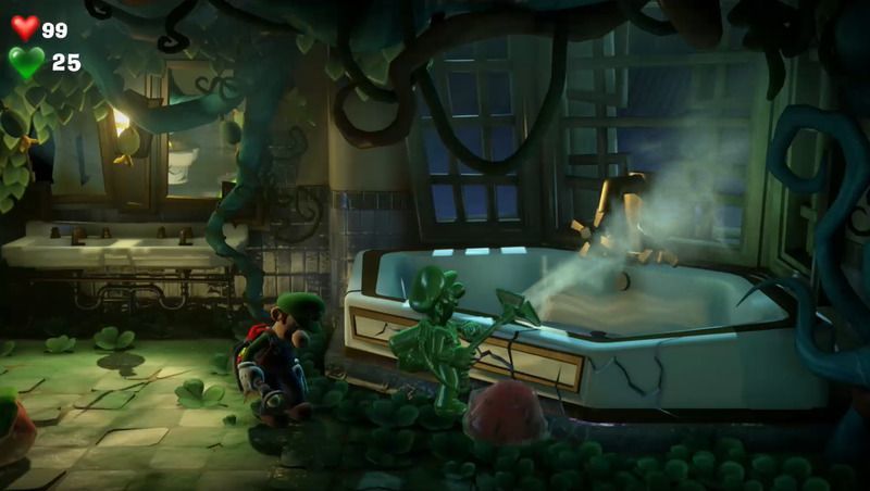 浴槽の蛇口を回す