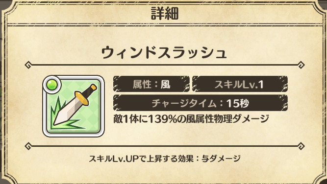 スキルレベル上げ前