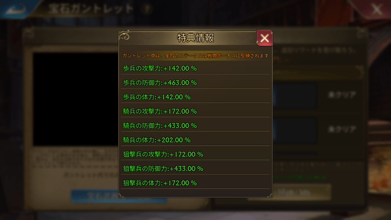 宝石のステータス