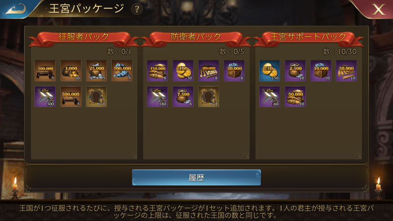 王宮のパッケージ