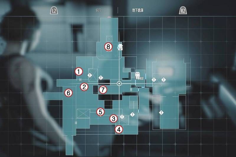 エレベーターを復旧させるMAP