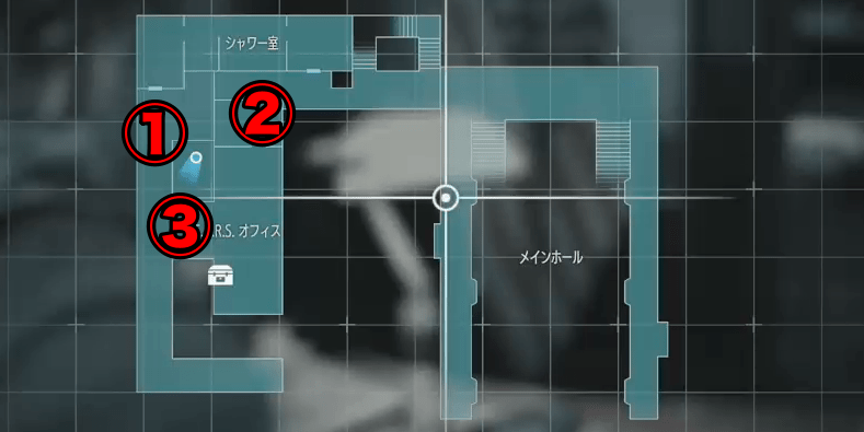 S.T.A.R.S.オフィスに向かうMAP