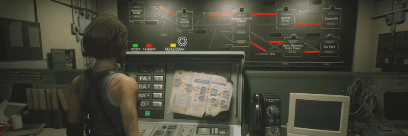 指令室で運行システムを回復させる