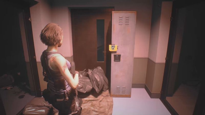 救急入口のロッカー