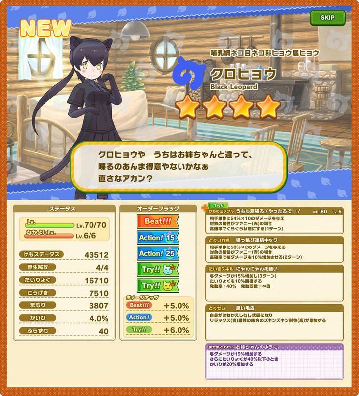 クロヒョウステータス