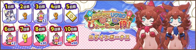 かがやけリクホク☆じょーとーの段！　ログインボーナス