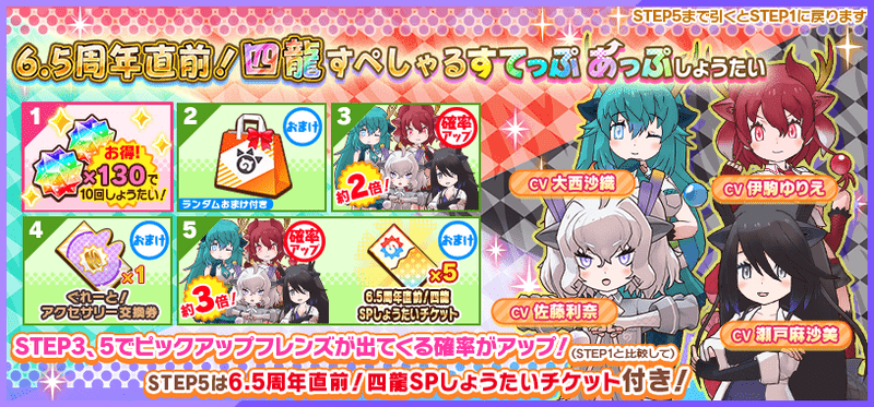 6.5周年直前！四龍すぺしゃるすてっぷあっぷしょうたい すてっぷ画像