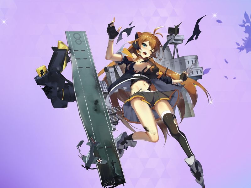 ホーネットの大破イラスト