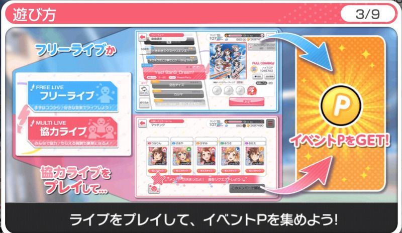 フリー・協力ライブでイベントPゲット！