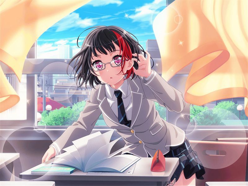 メガネなあたし（美竹 蘭）の特訓前画像