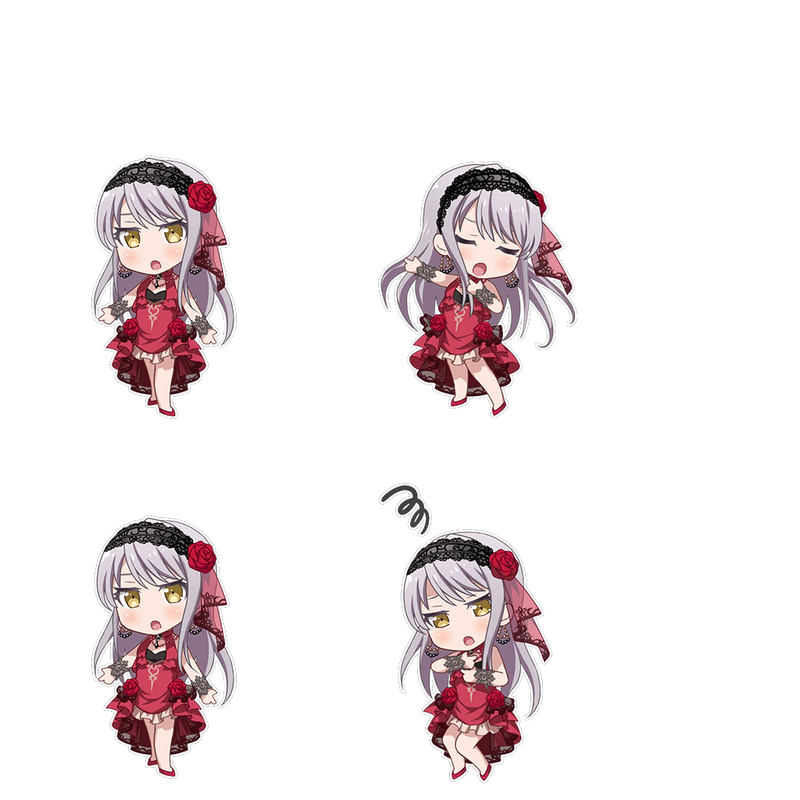 4人でカフェテリア(湊 友希那)のSDR画像