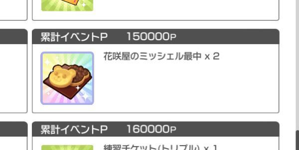 イベントの累計P報酬