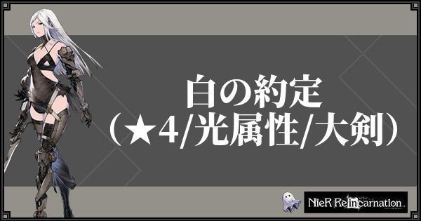 ニーアリィンカーネーション 白の約定のスキルとステータス ニーアリィンカネ攻略wiki Gamerch