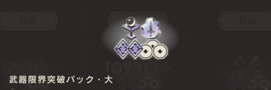 武器限界突破パック・大