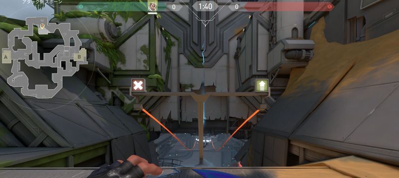 アタック側スポーンにジップライン