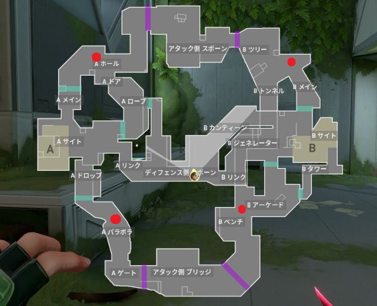 フラクチャーのマップ