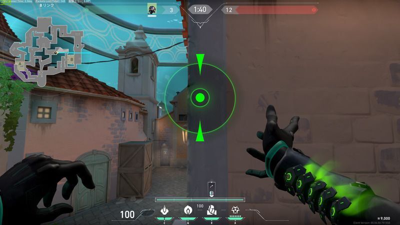 カーテンの位置