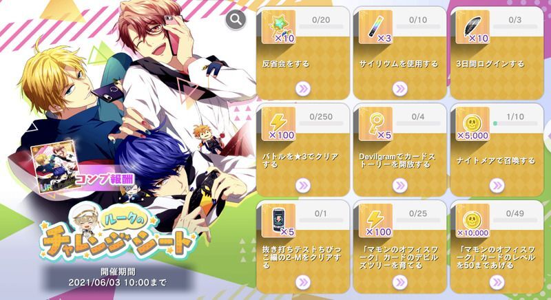 ルークのチャレンジシート