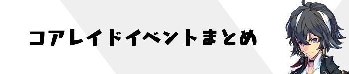 コアレイドイベントまとめ