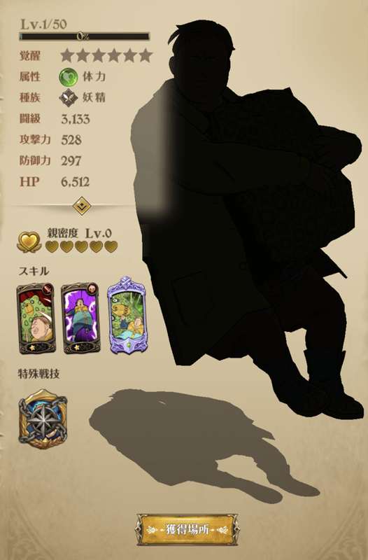 おっさんキングステータス