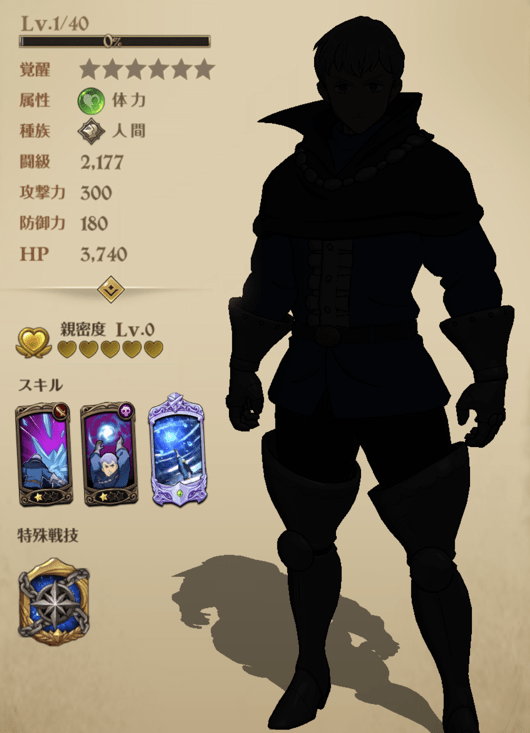 グスタフステータス画面