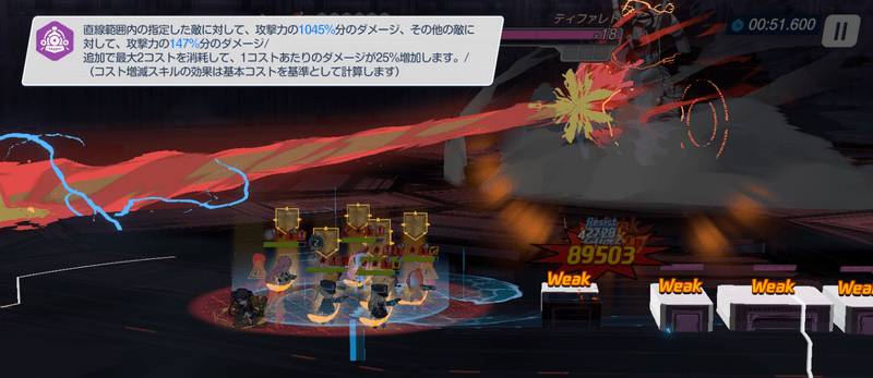 直線範囲スキル持ちを編成する