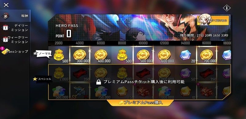 イベント報酬一覧画像