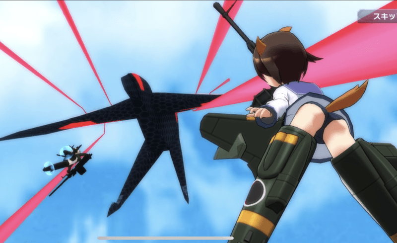 飛行するキャラの人数が異なる演出2