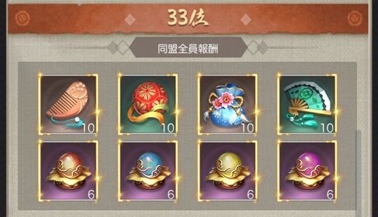 全サーバ同盟奉行所順位戦33位