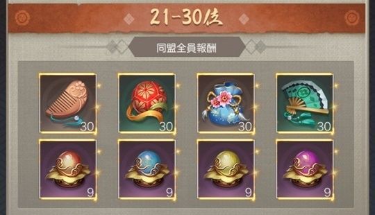 全サーバ同盟奉行所順位戦21-30位