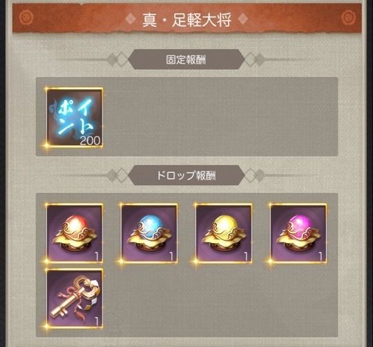 真・足軽大将報酬
