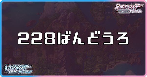228番道路に出現するポケモン