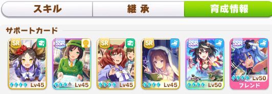 サポートカードの編成