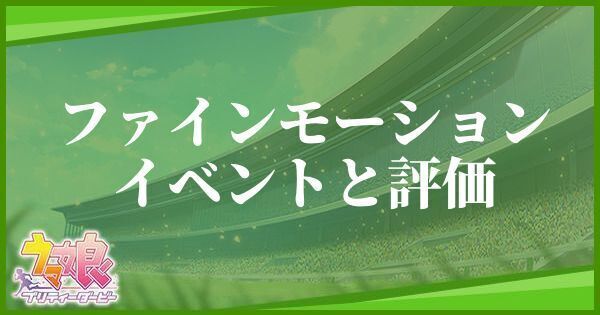 ファインモーションのイベントと評価