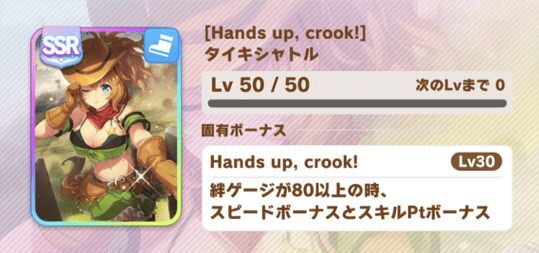 ［Hands up,crook!］タイキシャトル