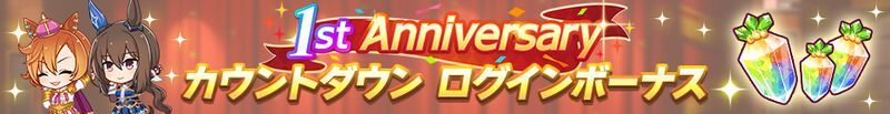 1st Anniversaryカウントダウンログインボーナス