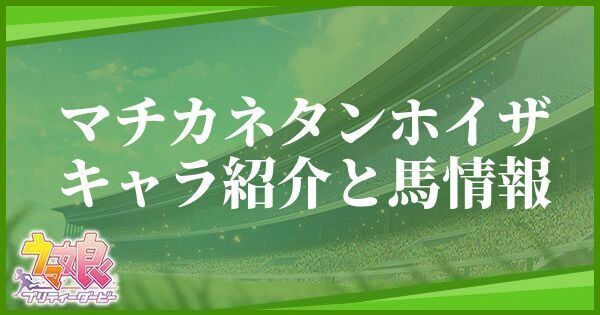 マチカネタンホイザのキャラ紹介と馬情報