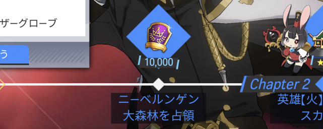 チャプターの報酬で名声を入手