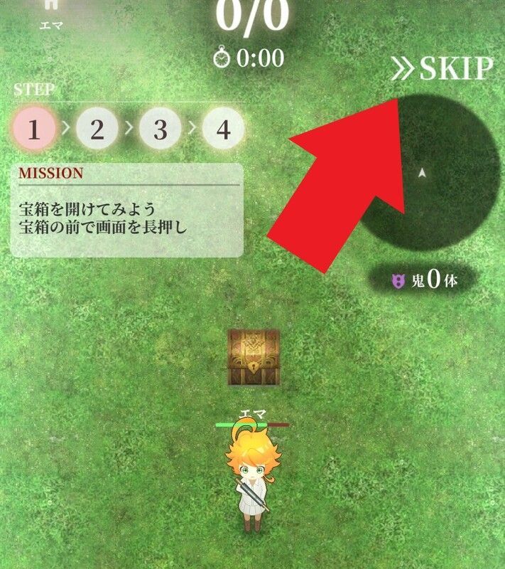 スキップボタン